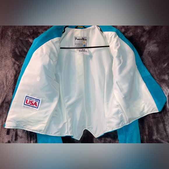 Vintage Turquoise Pioneer Wear Fringe Jacket - Picture 8 of 15